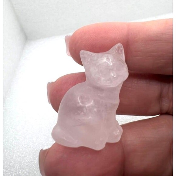 Mini Genuine Gemstone Cat Carving - Your Choice - Picture 3 of 5